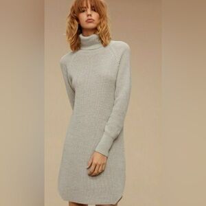 Wilfred Free Gray Turtleneck Sweater Dress